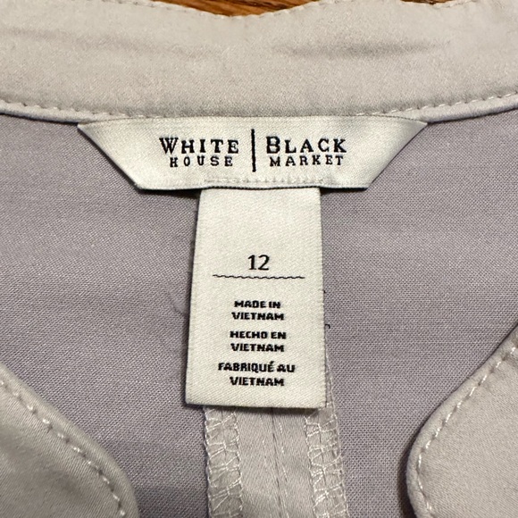 White House Black Markt zip up jacket light gray - Picture 5 of 13